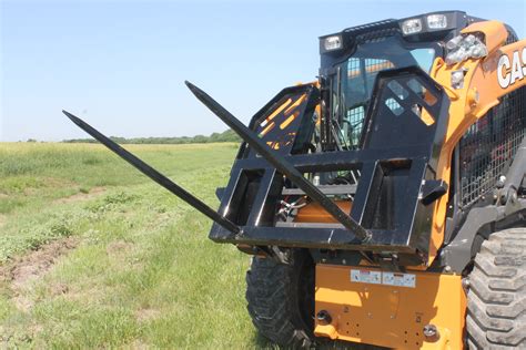 round bale hay spear for skid steer ohio|skid steer bale spear plans.